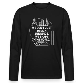 Architectural world design - Men's Premium Organic Long Sleeve Shirt - black - Front - Nico (187cm)