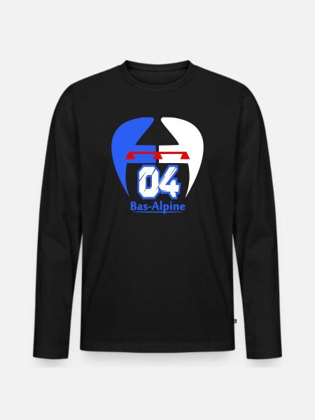 Bas-Alpine 04 logo - Men's Premium Organic Long Sleeve Shirt - black
