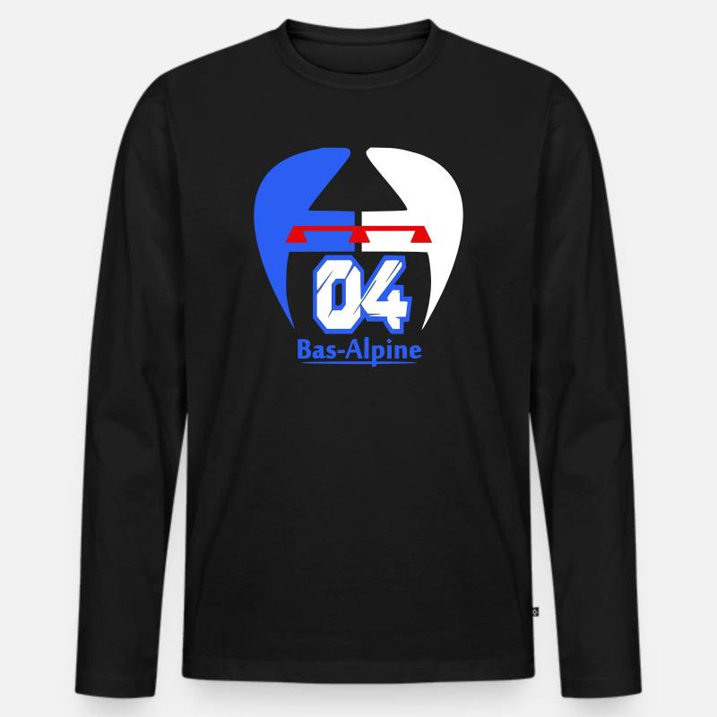 Logo von Bas-Alpine 04 - Männer Premium Bio Langarmshirt - Schwarz