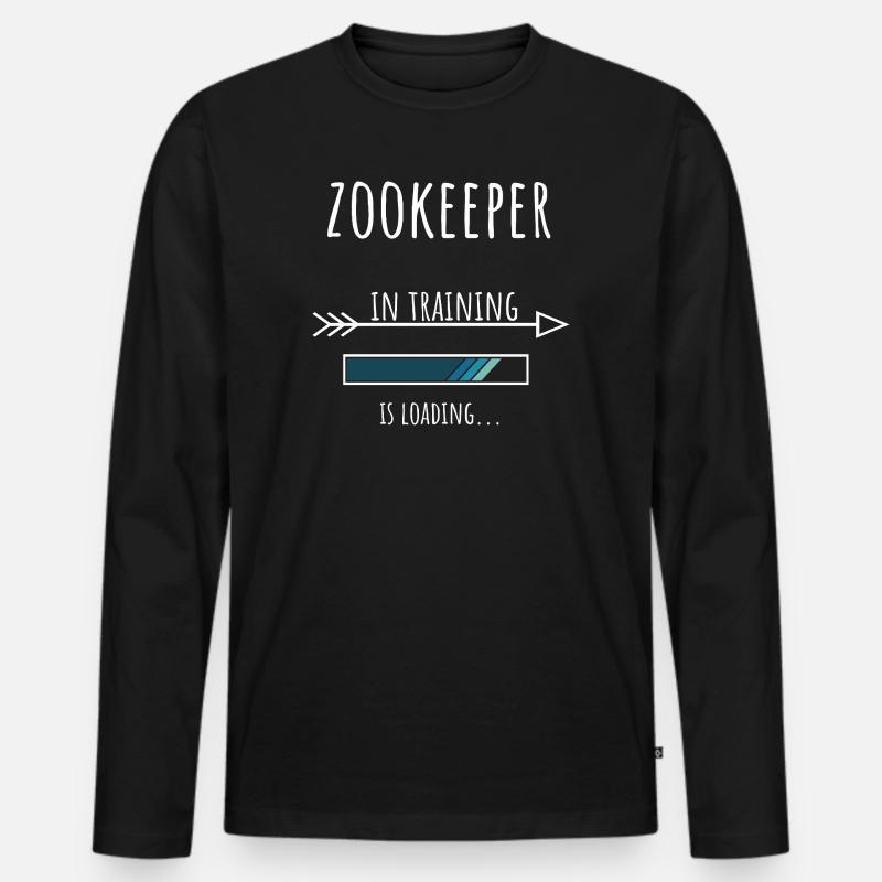 Zookeeper Geschenk Beruf Ausbildung Tierpfleger - Männer Premium Bio Langarmshirt - Schwarz