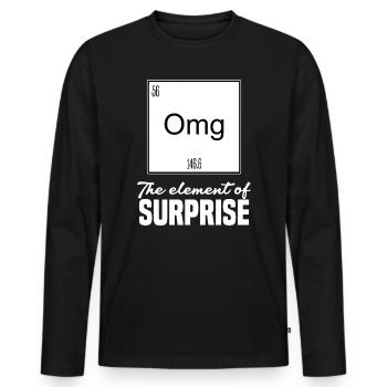 Humour Chimie Idée Cadeau pour Professeur Chimie - T-shirt manches longues Premium bio Homme - noir - Devant - Nico (187cm)
