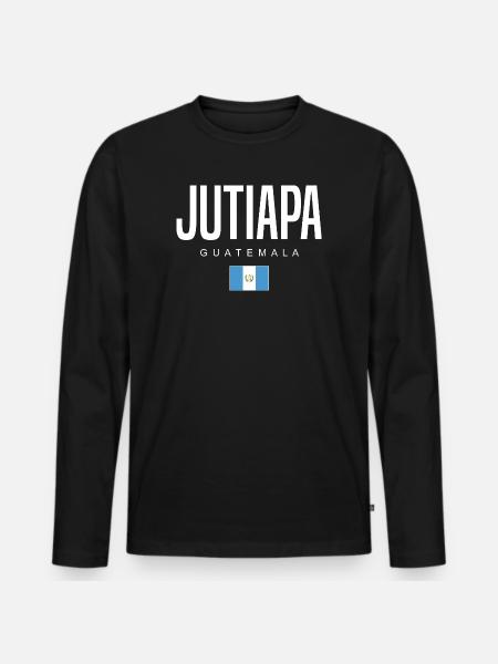 Jutiapa Guatemala Guatemalteken - Men's Premium Organic Long Sleeve Shirt - black