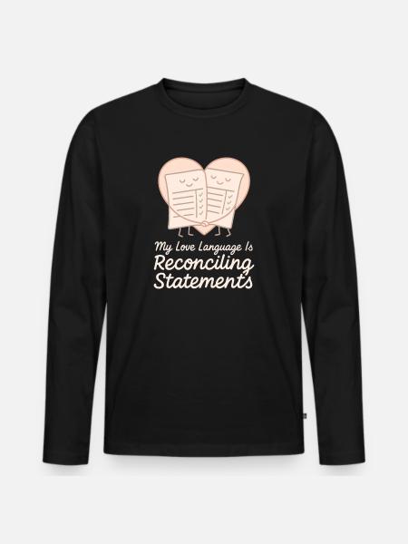 Regnskabsstuderende cpa i træning excel vittigheder - Premium økologisk langærmet T-shirt til mænd - sort