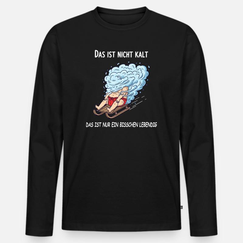 Ein bisschen lebendig - Männer Premium Bio Langarmshirt - Schwarz