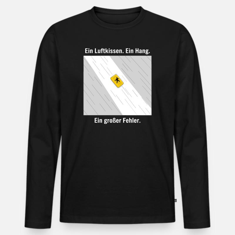 Ein großer Fehler - Männer Premium Bio Langarmshirt - Schwarz