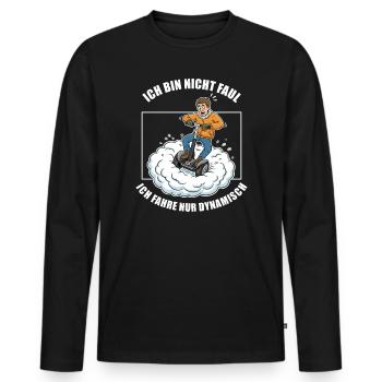 Je conduis uniquement de manière dynamique - T-shirt manches longues Premium bio Homme - noir - Devant - Nico (187cm)