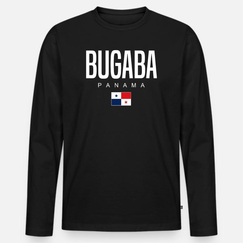 Bugaba Panama Panamaer - Männer Premium Bio Langarmshirt - Schwarz