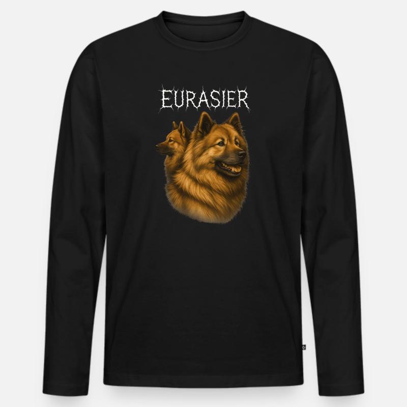 Eurasier - Männer Premium Bio Langarmshirt - Schwarz