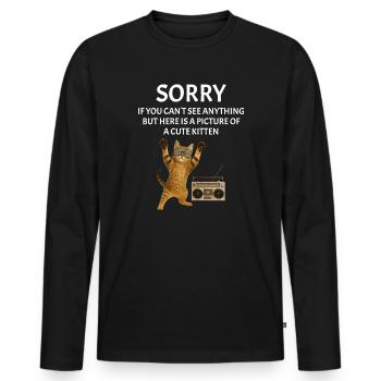 Festival, musique live, concert sarcastique - T-shirt manches longues Premium bio Homme - noir - Devant - Nico (187cm)