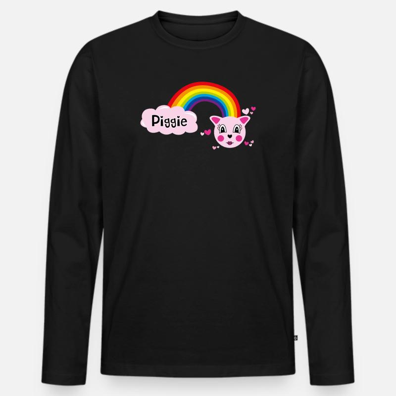 Piggie mimi von Helfspawn - Männer Premium Bio Langarmshirt - Schwarz