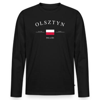 Olsztyn, Pologne – Souvenir et cadeau de Noël - T-shirt manches longues Premium bio Homme - noir - Devant - Nico (187cm)