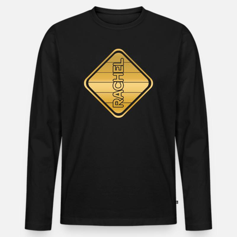 Rachel - Männer Premium Bio Langarmshirt - Schwarz