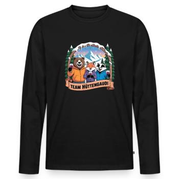 Soirée d’équipe Vacances de ski Ski & Snowboarder Après-ski - T-shirt manches longues Premium bio Homme - noir - Devant - Nico (187cm)