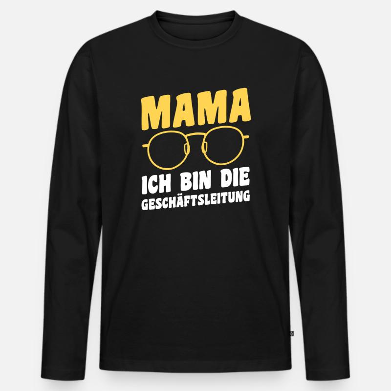 Papa Techniker Vater - Männer Premium Bio Langarmshirt - Schwarz