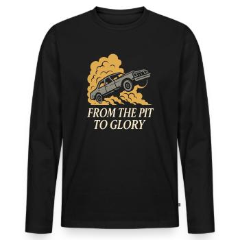 Demolition Derby Fan Pit Crew Crash Driver Fair - Men's Premium Organic Long Sleeve Shirt - black - Front - Nico (187cm)