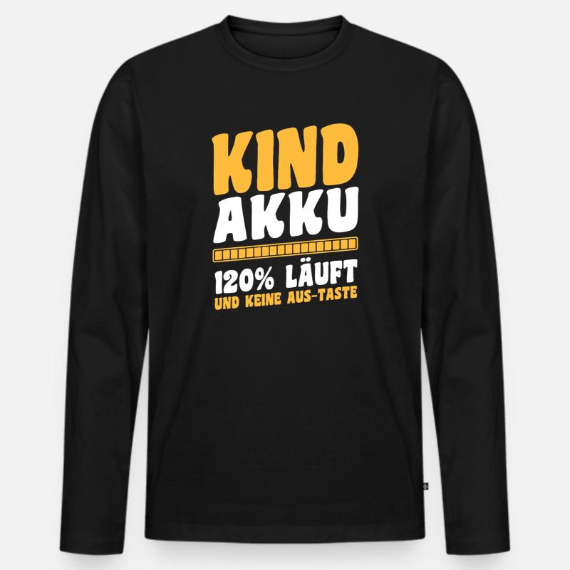 Mutter Team Mama - Männer Premium Bio Langarmshirt - Schwarz