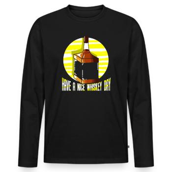 Whiskey Saying Whiskey Drinker Whiskey Lovers - Men's Premium Organic Long Sleeve Shirt - black - Front - Nico (187cm)