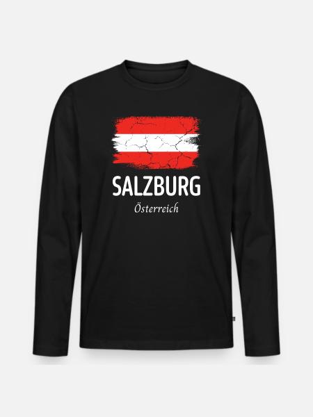 Salzburg - Men's Premium Organic Long Sleeve Shirt - black