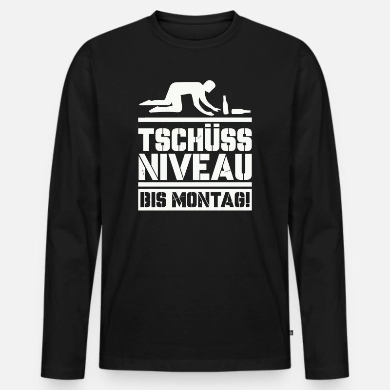 Bye bye level until Monday - Men's Premium Organic Long Sleeve Shirt - black