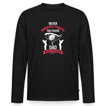 Pas de soucis, j’ai pris mes coups de golf Humour - T-shirt manches longues Premium bio Homme - noir - Devant - Nico (187cm)