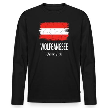 Lake Wolfgang - Men's Premium Organic Long Sleeve Shirt - black - Front - Nico (187cm)
