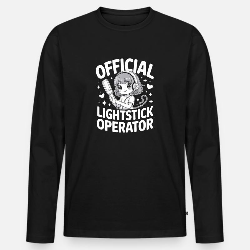 K-Pop Fan Lightstick Korea - Männer Premium Bio Langarmshirt - Schwarz