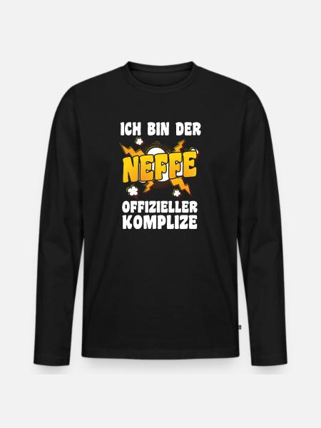 Family motif nephew - Men's Premium Organic Long Sleeve Shirt - black