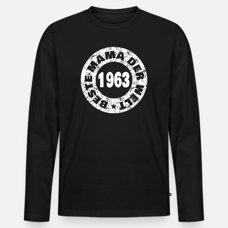 1963 1963 - Männer Premium Bio Langarmshirt - Schwarz