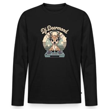 Hoderung DE Schwarz 2025 - Men's Premium Organic Long Sleeve Shirt - black - Front - Nico (187cm)