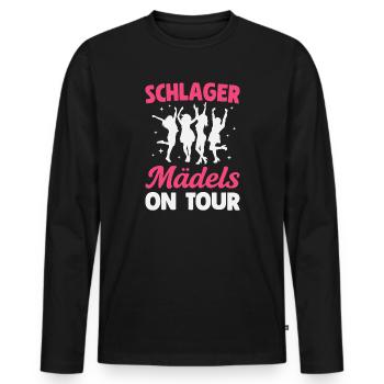 Schlager Girls on Tour Schlager Party Girls' Night Out - Men's Premium Organic Long Sleeve Shirt - black - Front - Nico (187cm)