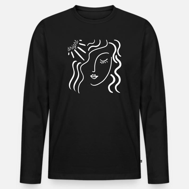 hell - Männer Premium Bio Langarmshirt - Schwarz