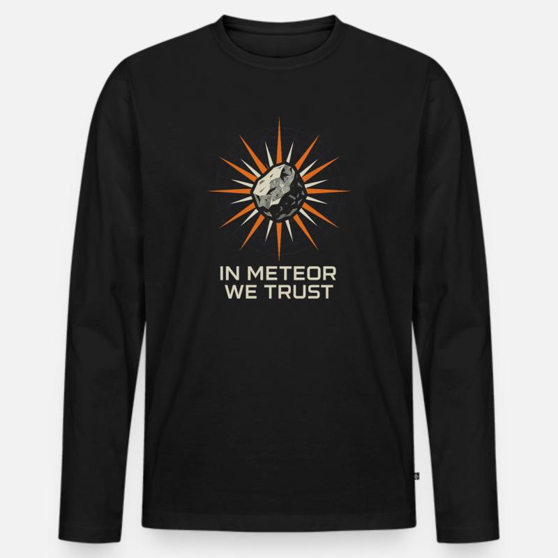 Meteoritskollektor Gefallen Stern Kosmisches - Männer Premium Bio Langarmshirt - Schwarz