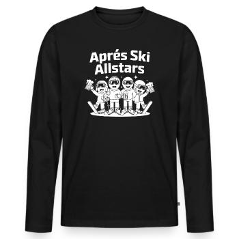 Après-ski Allstars Skiteam Hüttengaudi - T-shirt manches longues Premium bio Homme - noir - Devant - Nico (187cm)
