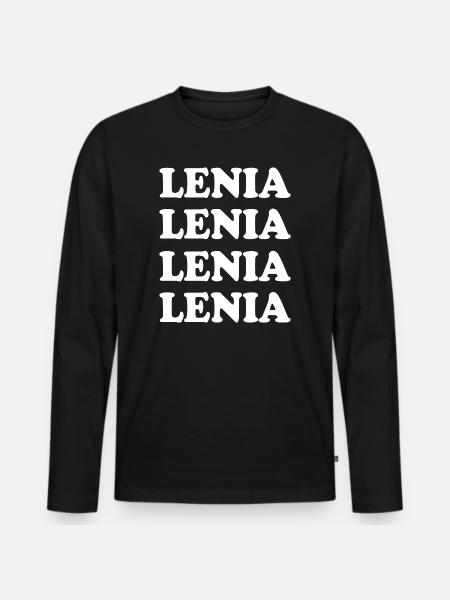 Lenia as a name - Men's Premium Organic Long Sleeve Shirt - black