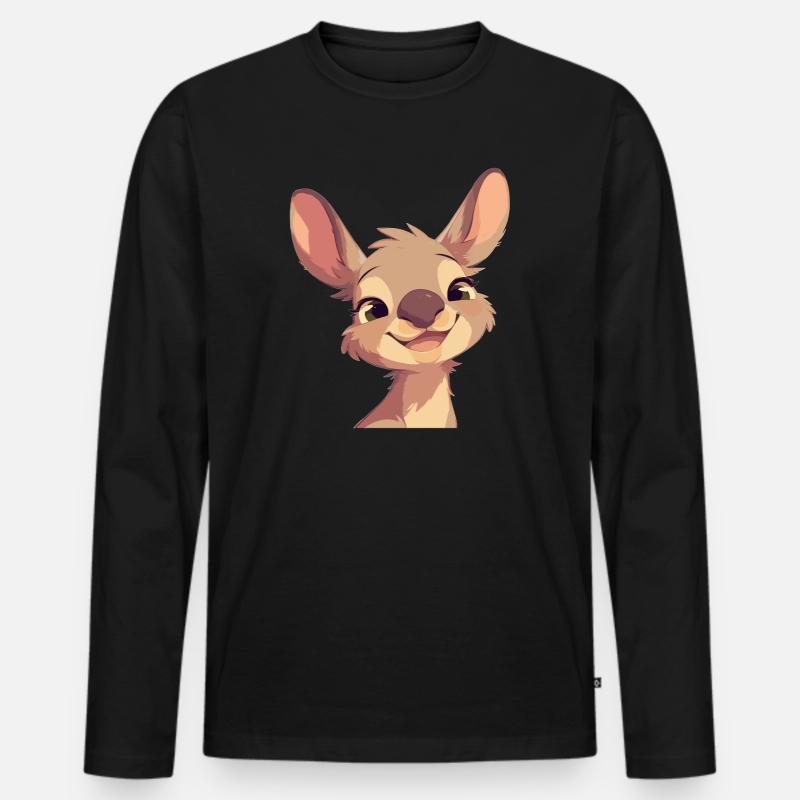Wallabys Wallaby - Männer Premium Bio Langarmshirt - Schwarz