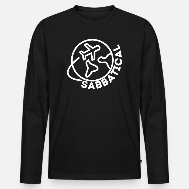Sabbatical - Männer Premium Bio Langarmshirt - Schwarz