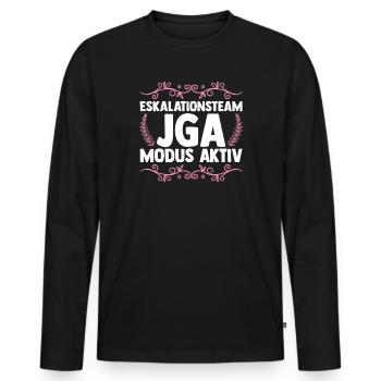 Bachelor Party Team Bride Hen Party - Men's Premium Organic Long Sleeve Shirt - black - Front - Nico (187cm)