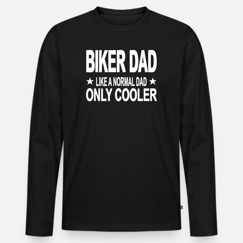 Vater - Männer Premium Bio Langarmshirt - Schwarz