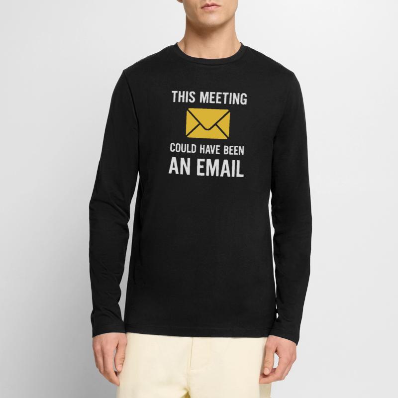 Meeting oder E-Mail Männer Premium Bio Langarmshirt