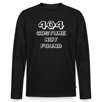 404 Costume Not Found - Halloween Party Design - Men's Premium Organic Long Sleeve Shirt - black - Front - Nico (187cm)
