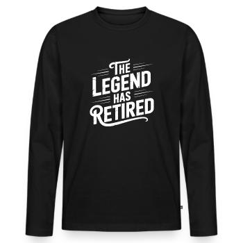 Retirement Art for Men Women Grandpa Retired Dad - Men's Premium Organic Long Sleeve Shirt - black - Front - Nico (187cm)