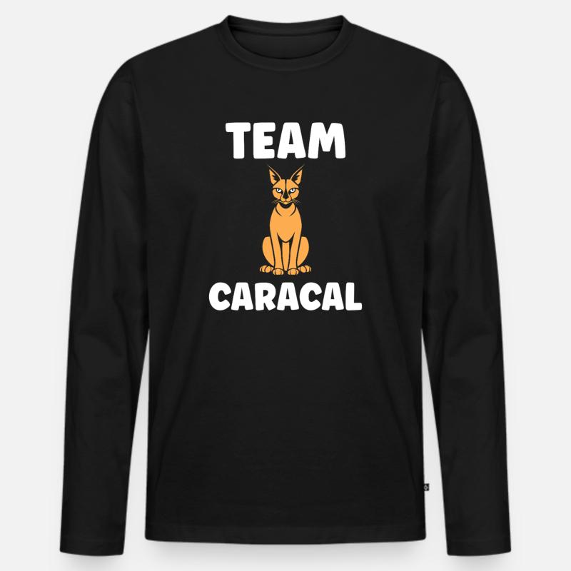 Caracal Mannschaft - Männer Premium Bio Langarmshirt - Schwarz