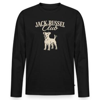 Jack Russell Club - T-shirt manches longues Premium bio Homme - noir - Devant - Nico (187cm)