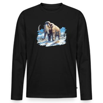 Mammoths Mammoth - Men's Premium Organic Long Sleeve Shirt - black - Front - Nico (187cm)