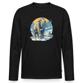 Mammoths Mammoth - Men's Premium Organic Long Sleeve Shirt - black - Front - Nico (187cm)
