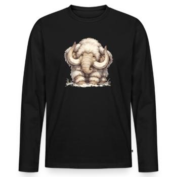 Mammoths Mammoth - Men's Premium Organic Long Sleeve Shirt - black - Front - Nico (187cm)