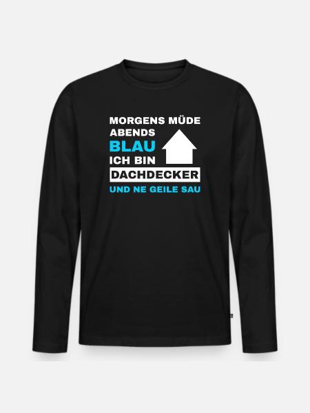 Roofer Roof Roofing Master Roofer - Men's Premium Organic Long Sleeve Shirt - black