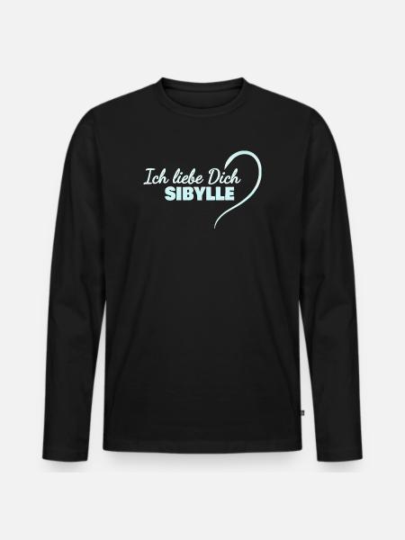 LoveYou, Sibylle - T-shirt manches longues Premium bio Homme - noir