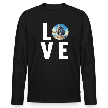 Mammoths Mammoth - Men's Premium Organic Long Sleeve Shirt - black - Front - Nico (187cm)