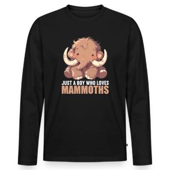 Mammoths Mammoth - Men's Premium Organic Long Sleeve Shirt - black - Front - Nico (187cm)